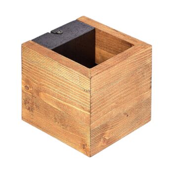 Nástenné svietidlo Lindby LED Benicio, 11 cm, hranaté, drevo