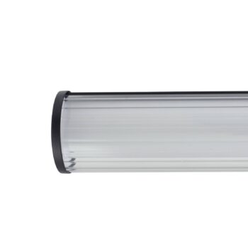 Nástenné svietidlo Lindby LED Kirka, čierne, kov, IP44, 90 cm, CCT