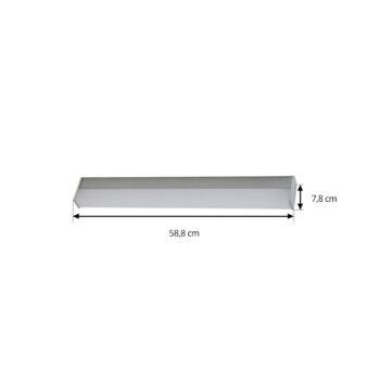 Nástenné svietidlo Lindby LED Philippa, hranaté, 59 cm, farba hliníka, IP44