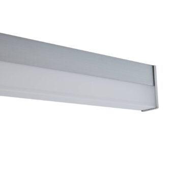 Nástenné svietidlo Lindby LED Philippa, hranaté, 89 cm, farba hliníka, IP44