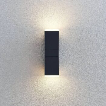 Nástenné svietidlo Lindby LED Sally, 22 cm, antracit, IP54