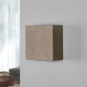 Nástenné svietidlo Lindby LED Yva, sivé, betón, 13 x 13 cm, hore/dole
