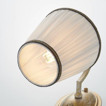 Nástenné svietidlo Lindby Lumiel, krémová/mosadz, textil, 27 cm