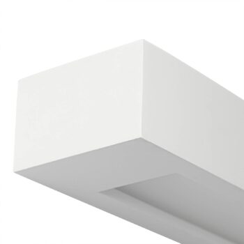 Nástenné svietidlo Lindby Matteo, biele, omietka, 36 cm, E14, lakovateľné