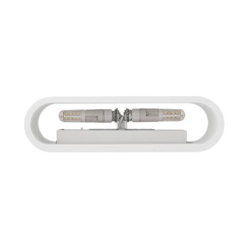Nástenné svietidlo Lindby Mavora, zaoblené, 25 cm, biele, omietka, G9
