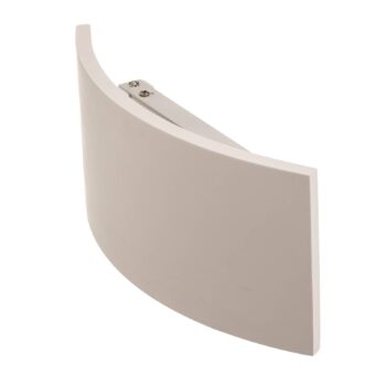 Nástenné svietidlo Lindby Naike, biele, omietka, výška 15 cm