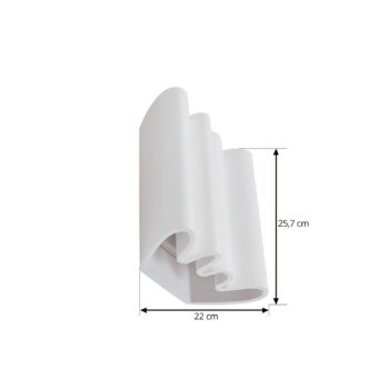 Nástenné svietidlo Lindby Novali, biele, omietka, hore/dole, 26 cm, G9