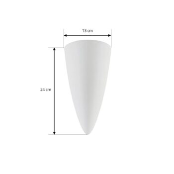 Nástenné svietidlo Lindby Pascali, výška 42 cm, biela farba, omietka