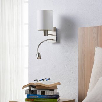 Nástenné svietidlo Lindby Shajan, sada 2 ks, 29 cm, E27, LED svetlo na čítanie