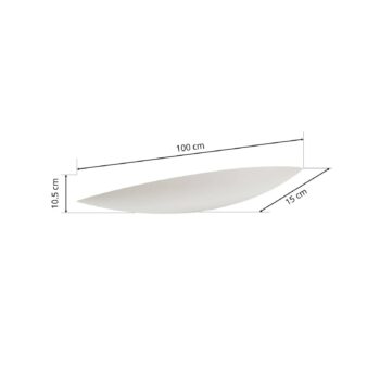 Nástenné svietidlo Lindby Tommi, biele, omietka, 100 cm, E14, lakovateľné