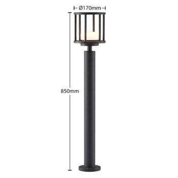Nástenné svietidlo Lucande Berenike, 85 cm, tmavosivá, kov, GX53
