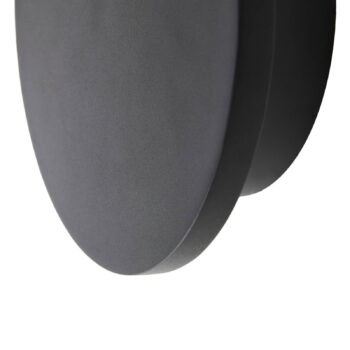 Nástenné svietidlo Lucande LED Elrik, čierne, výška 20 cm, kov