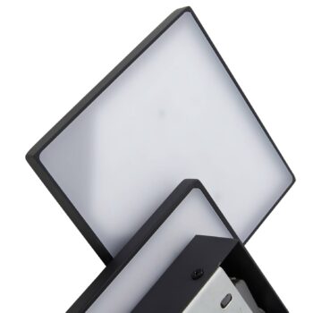 Nástenné svietidlo Lucande LED Elrik, čierne, výška 27 cm, kov