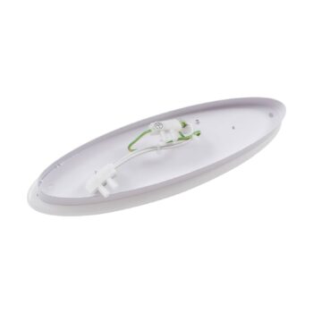 Nástenné svietidlo Lucande LED Leihlo, biele, plast, výška 8 cm