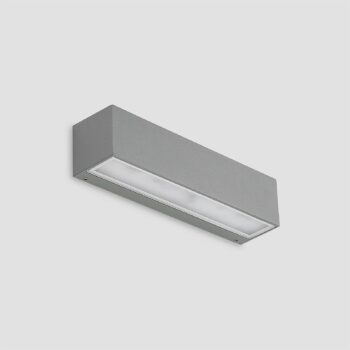 Nástenné svietidlo Lucande LED Lengo, 25 cm, strieborné, 2 svetlá, IP65