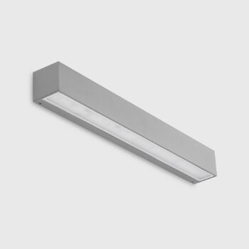 Nástenné svietidlo Lucande LED Lengo, 50 cm, strieborné, 1 svetlo, IP65