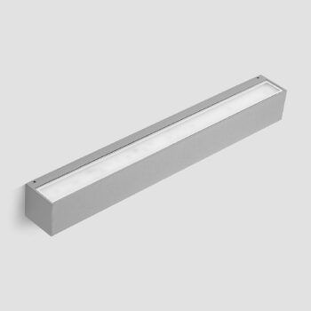 Nástenné svietidlo Lucande LED Lengo, 50 cm, strieborné, 2 svetlá, IP65