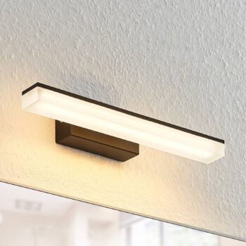 Nástenné svietidlo Lucande LED Lisana, horizontálne, 32 cm, IP44