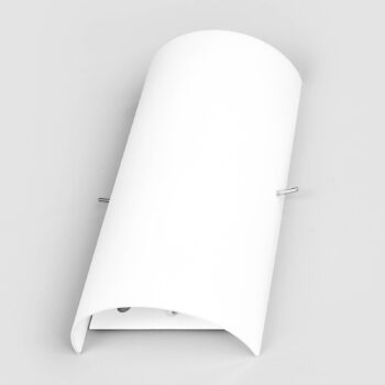 Nástenné svietidlo Lucande Sidra, výška 28 cm, sklo, polkruhové
