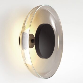 Nástenné svietidlo MARSET Aura LED, Ø 25 cm, dymová sivá