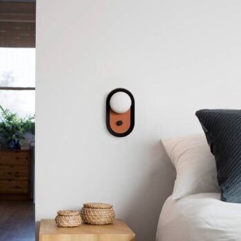Nástenné svietidlo Maya LED, terakota, hliník/sklo, šírka 12,2 cm