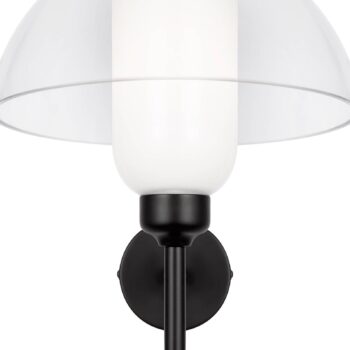Nástenné svietidlo Maytoni Memory, čierne, výška 24,4 cm, keramika