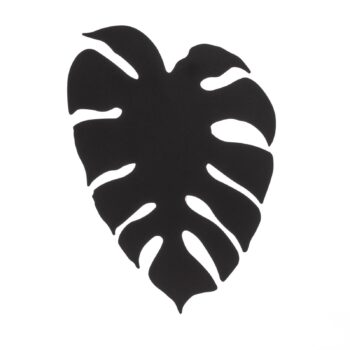 Nástenné svietidlo Monstera, tvar listu, 3 x G9, oceľ, čierna