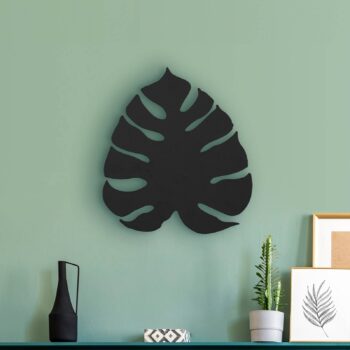 Nástenné svietidlo Monstera, tvar listu, 3 x G9, oceľ, čierna
