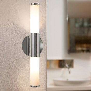 Nástenné svietidlo Palmo, 2-plameňové chróm