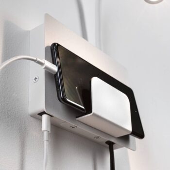 Nástenné svietidlo Paulmann Halina USB LED, flexibilné rameno, biela