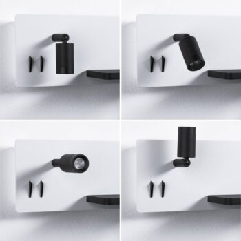 Nástenné svietidlo Paulmann LED Serra, pravá strana, port USB-C