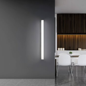 Nástenné svietidlo Pirgos LED, šírka 100 cm, biele, plast