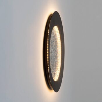 Nástenné svietidlo Plenilunio LED, hnedo-čierno-strieborné, 60 cm