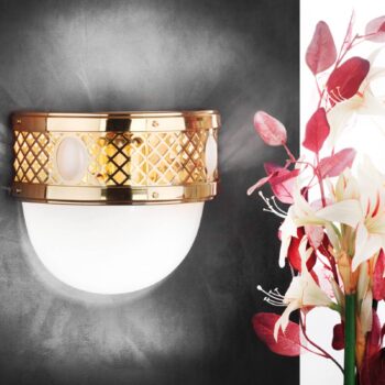 Nástenné svietidlo Stará Viedeň, mosadz