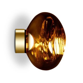 Nástenné svietidlo Tom Dixon LED Melt Surface Mini, 30 cm, jantárovo zlatá