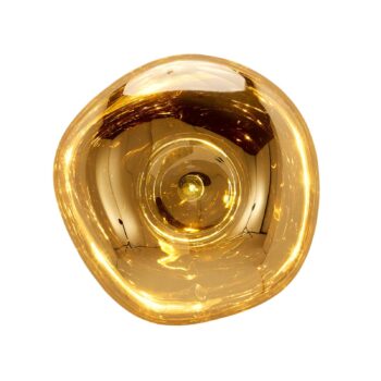 Nástenné svietidlo Tom Dixon LED Melt Surface, Ø 50 cm, jantárovo zlatá