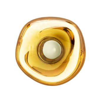 Nástenné svietidlo Tom Dixon LED Melt Surface, Ø 50 cm, jantárovo zlatá