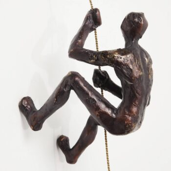 Nástenný objekt KARE Climber Rope, polyresin, výška 51 cm, hnedá farba
