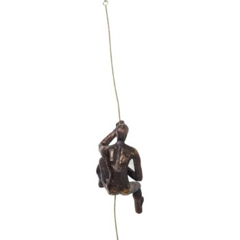 Nástenný objekt KARE Climber Rope, polyresin, výška 51 cm, hnedá farba