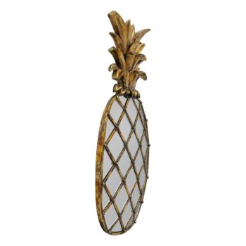 Nástenný objekt KARE Pina Zrkadlo, polyresin, sklo, 50 cm, zlatá farba