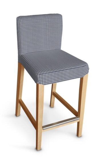 Návlek na barovú stoličku Henriksdal, krátky, granátovo -biele malé káro, návlek na barovú stoličku Hendriksdal, Quadro, 136-00