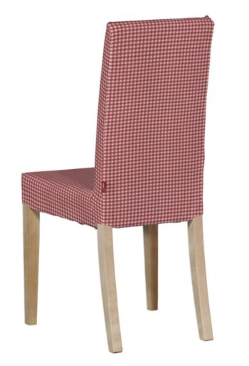 Návlek na stoličku Harry (krátky), červeno-biele malé káro, návlek na stoličku Harry krátky, Quadro, 136-15