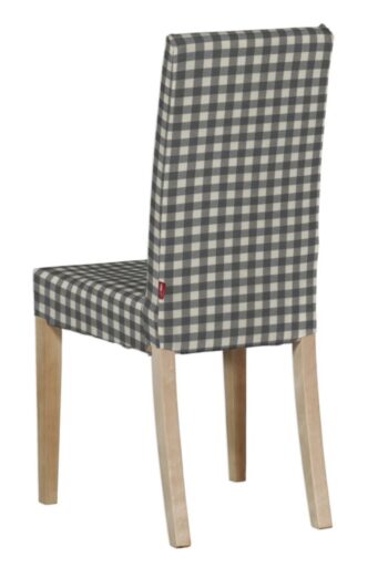 Návlek na stoličku Harry (krátky), sivo-biele káro, návlek na stoličku Harry krátky, Quadro, 136-11