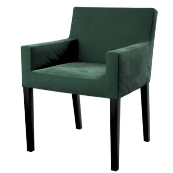 Návlek na stoličku s opierkami Nils, Mørkegrøn, návlek na stoličku Nils s opierkami, Velvet, 704-25