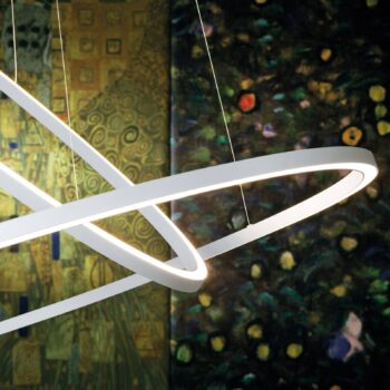 Nemo Ellisse Dvojitá závesná lampa 2700K hliník