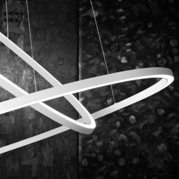 Nemo Ellisse Dvojitá závesná lampa 2700K hliník