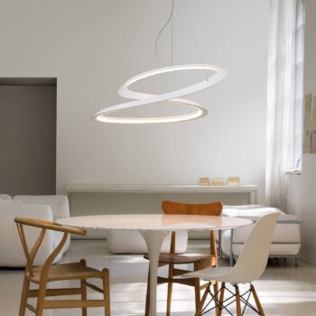 Nemo Kepler závesná lampa 2 700K Dole Ø110cm biela