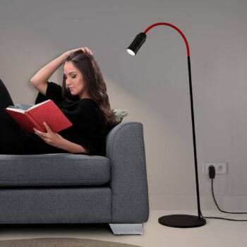 Neo! Floor LED lampa stmievateľná čierna/červená