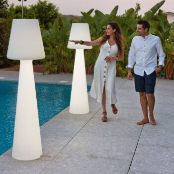 Newgarden Lola stojacia LED lampa, batéria, 165 cm
