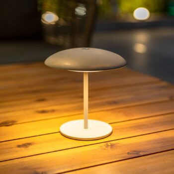 Newgarden Sardinia LED dobíjacia lampa IP44 biela 30 cm